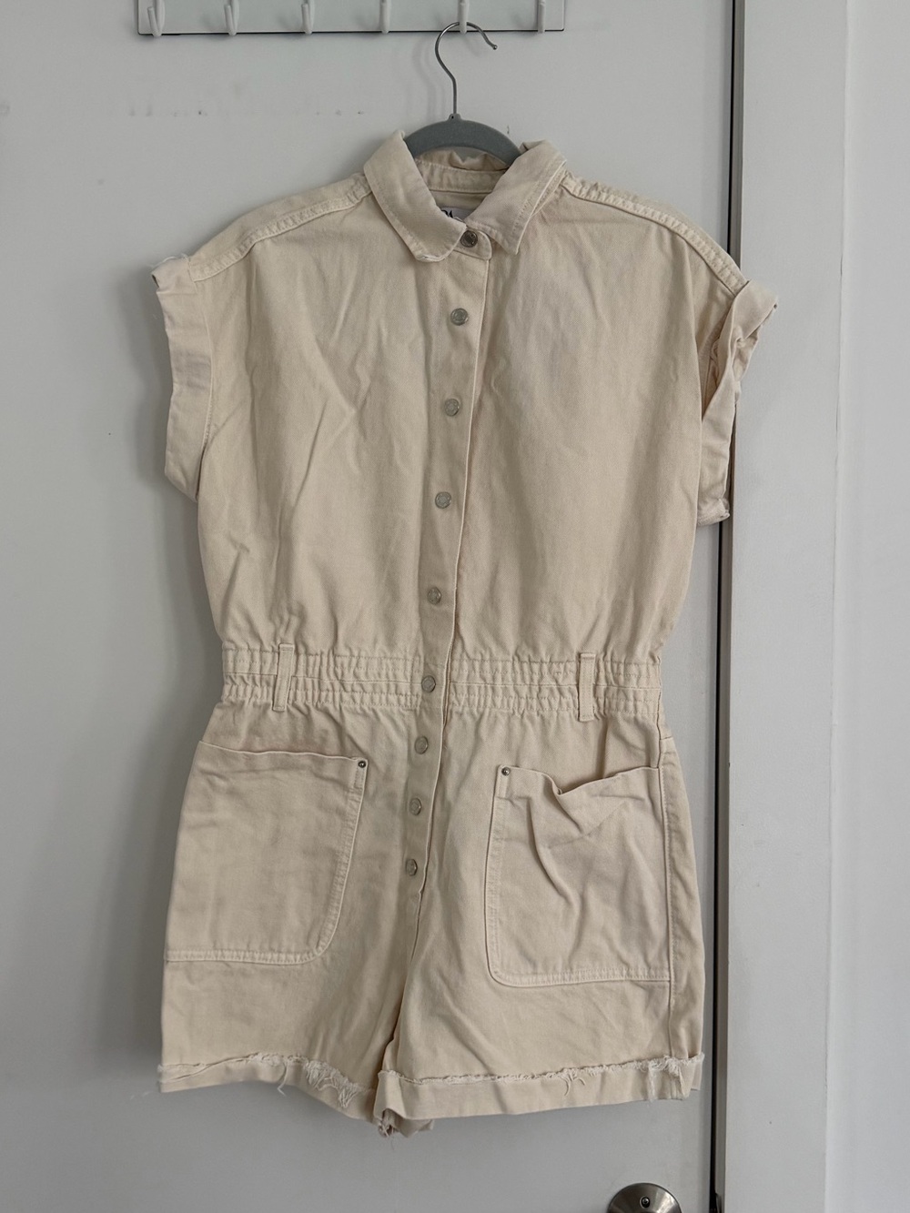 Zara Button-Front Utility Romper